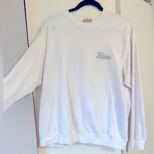 Show Me Your MuMu White Bride Oversized Sweatshirt Size Small